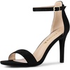 image:imageAllegra K Women Suede Ankle Strap High Stiletto Heel Open Toe SandalsBlack