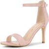 image:imageAllegra K Women Suede Ankle Strap High Stiletto Heel Open Toe SandalsDust Pink