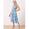 image:imageAllegra K Women Boho Summer Sleeveless Floral Print Halter Neck SundressBlue