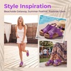 image:imageAllegra K Women Glitter Hollow Out Peeptoe Platform Adjustable SandalsPurple