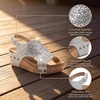 image:imageAllegra K Women Glitter Hollow Out Peeptoe Platform Adjustable SandalsSilver