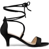 image:imageAllegra K Women Kitten Heel Lace Up Open Toe SandalsBlack