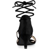 image:imageAllegra K Women Kitten Heel Lace Up Open Toe SandalsBlack