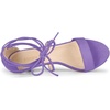 image:imageAllegra K Women Kitten Heel Lace Up Open Toe SandalsPurple