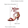 image:imageAllegra K Women Kitten Heel Lace Up Open Toe SandalsRed