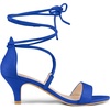 image:imageAllegra K Women Kitten Heel Lace Up Open Toe SandalsRoyal Blue