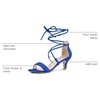 image:imageAllegra K Women Kitten Heel Lace Up Open Toe SandalsRoyal Blue