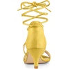 image:imageAllegra K Women Kitten Heel Lace Up Open Toe SandalsYellow