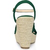 image:imageAllegra K Women Open Toe Platform Slingback Espadrille Wedge Heel SandalsDark Green