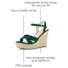 image:imageAllegra K Women Open Toe Platform Slingback Espadrille Wedge Heel SandalsDark Green