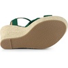 image:imageAllegra K Women Open Toe Platform Slingback Espadrille Wedge Heel SandalsDark Green