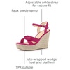image:imageAllegra K Women Open Toe Platform Slingback Espadrille Wedge Heel SandalsHot Pink