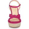 image:imageAllegra K Women Open Toe Platform Slingback Espadrille Wedge Heel SandalsHot Pink