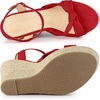 image:imageAllegra K Women Open Toe Platform Slingback Espadrille Wedge Heel SandalsRed
