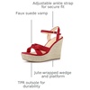 image:imageAllegra K Women Open Toe Platform Slingback Espadrille Wedge Heel SandalsRed