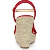 image:imageAllegra K Women Open Toe Platform Slingback Espadrille Wedge Heel SandalsRed