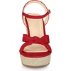image:imageAllegra K Women Open Toe Platform Slingback Espadrille Wedge Heel SandalsRed