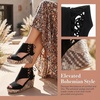 image:imageAllegra K Women Plaid Side Zipper LaceUp Peeptoe Platform SandalsBlack
