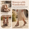 image:imageAllegra K Women Plaid Side Zipper LaceUp Peeptoe Platform SandalsKhaki