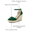 image:imageAllegra K Women Platform Espadrille Wedge Open Toe Ankle Strap SandalsDark Green
