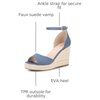 image:imageAllegra K Women Platform Espadrille Wedge Open Toe Ankle Strap SandalsHaze Blue