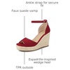 image:imageAllegra K Women Platform Espadrille Wedge Open Toe Ankle Strap SandalsRed