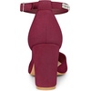 image:imageAllegra K Women Rhinestone Pointed Toe Ankle Strap Chunky Heels PumpsBurgundy