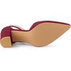 image:imageAllegra K Women Rhinestone Pointed Toe Ankle Strap Chunky Heels PumpsBurgundy