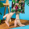 image:imageAllegra K Women Rhinestone Pointed Toe Ankle Strap Chunky Heels PumpsLight Pink
