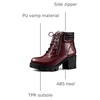 image:imageAllegra K Women Round Toe Chunky Heel Lace Up Platform Combat BootsBurgundy