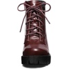 image:imageAllegra K Women Round Toe Chunky Heel Lace Up Platform Combat BootsBurgundy