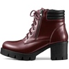 image:imageAllegra K Women Round Toe Chunky Heel Lace Up Platform Combat BootsBurgundy