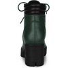 image:imageAllegra K Women Round Toe Chunky Heel Lace Up Platform Combat BootsDark Green