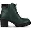 image:imageAllegra K Women Round Toe Chunky Heel Lace Up Platform Combat BootsDark Green