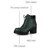 image:imageAllegra K Women Round Toe Chunky Heel Lace Up Platform Combat BootsDark Green