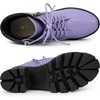 image:imageAllegra K Women Round Toe Chunky Heel Lace Up Platform Combat BootsLight Purple