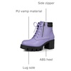 image:imageAllegra K Women Round Toe Chunky Heel Lace Up Platform Combat BootsLight Purple