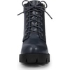 image:imageAllegra K Women Round Toe Chunky Heel Lace Up Platform Combat BootsNavy Blue