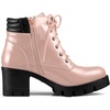 image:imageAllegra K Women Round Toe Chunky Heel Lace Up Platform Combat BootsPink