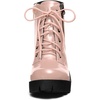 image:imageAllegra K Women Round Toe Chunky Heel Lace Up Platform Combat BootsPink
