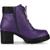 image:imageAllegra K Women Round Toe Chunky Heel Lace Up Platform Combat BootsPurple