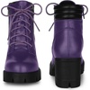 image:imageAllegra K Women Round Toe Chunky Heel Lace Up Platform Combat BootsPurple