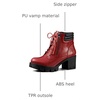 image:imageAllegra K Women Round Toe Chunky Heel Lace Up Platform Combat BootsRed