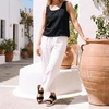 image:imageAllegra K Women Solid Color Hollowout Platform Elastic Band SandalsBlack