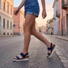 image:imageAllegra K Women Solid Color Hollowout Platform Elastic Band SandalsBlue