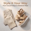 image:imageAllegra K Women Solid Color Hollowout Platform Elastic Band SandalsBrown