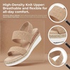 image:imageAllegra K Women Solid Color Hollowout Platform Elastic Band SandalsBrown