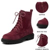 image:imageAllegra K Womens Combat Boots Platform Ankle BootsBurgundy