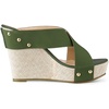 image:imageAllegra K Womens Platform Slide Wedges SandalsDark Green