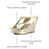 image:imageAllegra K Womens Platform Slide Wedges SandalsGold Tone